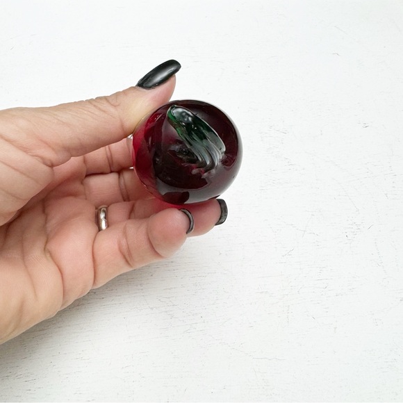 Vintage Blown Glass Red Hot Chili Pepper Translucent Made in Mexico - Picture 7 of 10